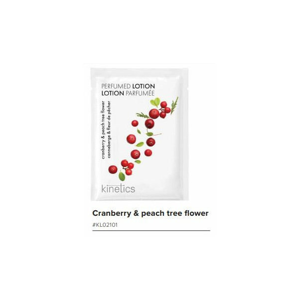 Kinetics Tester Hand- und Bodylotion 3ml Cranberry & Peach tree flower